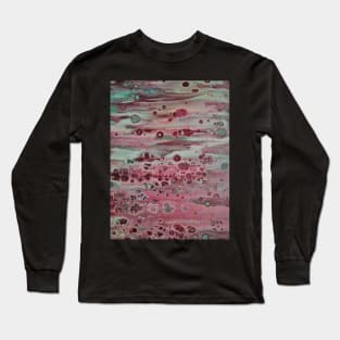 Alien Landscape Pink and Grey Long Sleeve T-Shirt